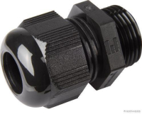 Cable gland, black, polyamide, M20x1.5 (10 pieces)