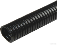 Corrugated pipe, nylon, double-shell, black,  Ø 31.3/23.9mm (50 metres)