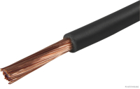 Elektroleitung schwarz 1adrig FLY 1x6,0mm² (50m auf Rolle)