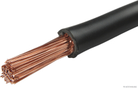 Elektroleitung schwarz 1adrig FLY 1x25,0mm² (25m auf Rolle)