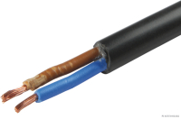 Hose cable, PVC, black, 2-core, H03VV-F (50 m)