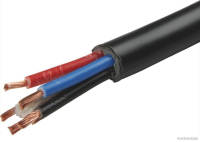 Hose cable, PVC, black, 5-core, H05VV-F, 5x1.0 mm² (50 m)