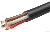 Hose cable, PVC, black, 5-core, H05VV-F, 5x1.5mm² (50 m)
