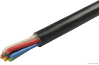 Schlauchleitung PVC schwarz 7adrig H05VV-F 7x0,75mm² (50m)