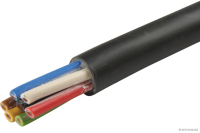 Hose cable, PVC, black, 7-core, H05VV-F, 7x1.5 mm² (50 m)