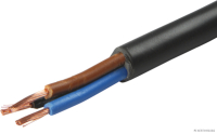 Hose cable,, PVC black, H03VV-F, 3x0.75 mm² (50 m)