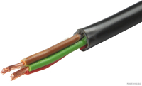 Hose cable, PVC, black, H03VV-F, 4x0.75 mm² (50 m)