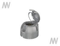 Steckdose Aluminium mit Flachstecker Anschlüssen