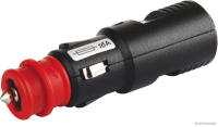 Plug,, 1pin 6-24V, w/ fuse, 16A, green LED