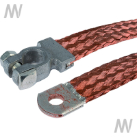 Ground strap copper f.negative terminal 50 mm² length 350 mm