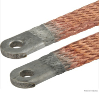 Ground strap, copper, 70 mm², length 450 mm