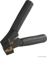 Battery charger clips, black, angled, cast brass, 50 mm², negative