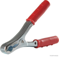 Battery charger clips, red, positive, up to 100A, length 143 mm