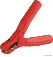 Battery charging clip, red, positive, w/ground strap, up to 600A