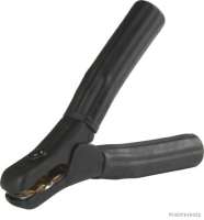 Battery charging clip, black, negative, w/ ground strap, up to 600A