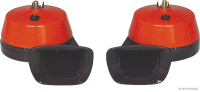 Air horn, black/red, 12V/120W, 112 dB