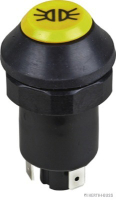 Parking light switch, yellow, pressure operated, Off - On switching