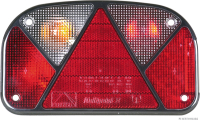 Lens for combination rearlight, both sides