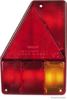 Lens for combination tail light, left