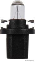 Bulb, plastic socket bulb, black, 12V/1.2W, B8.5d, BAX10d (10 pieces)