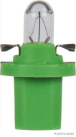 Glühlampe Kunstoffsockellampe grün 12V/2,0W B8,5d BAX10d (10 Stück)