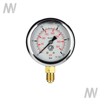 Manometer 25 bar Ø63mm - 1/4"