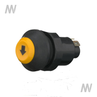 Pushbutton f. rear actuation w. Nut