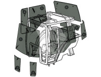 Corner disc left XL cabin, XL-N cabin