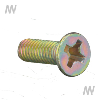 Countersunk screw w. Cross slot
