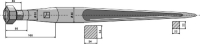 Schwerlastzinken gerade, L= 1000 mm, M30 x 2 mm