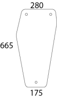 Frontscheibe unten links, klar