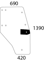 Türscheibe rechts, grün