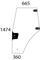 Türscheibe links, grün