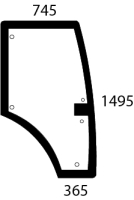 Türscheibe rechts, grün