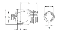 Baureihe P (Power Drive), Bautyp: RG P, mit Spannstiftbohrung für Weitwinkel-Gelenkwellen 80°