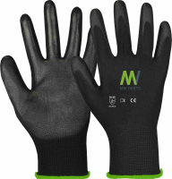 Assembly glove PU Black size 8, PU 100