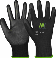 Assembly glove PU Black size 10, PU 100