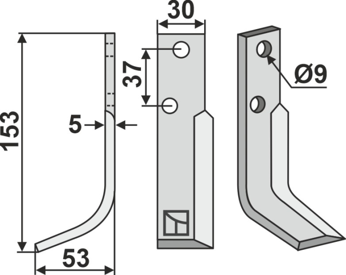 Fräsmesser, linke Ausführung, L= 153 mm, für Nibbi, Bruno-Decimo - Detail 1