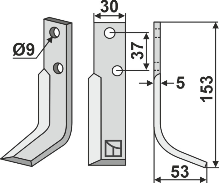Fräsmesser, rechte Ausführung, L= 153 mm, für Nibbi, Bruno-Decimo - Detail 1
