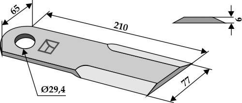 Strohhäcksler-Messer, für Taarup - Detail 1