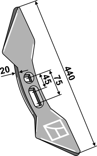 Dual-heart coulter, 45-75 mm - Detail 1