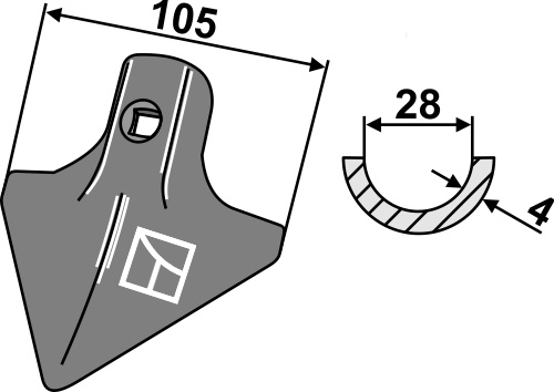 Gänsefußschar - universal - Detail 1