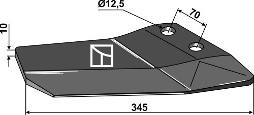 Ersatzflügel - rechts, für Amazone, BBG, Lemken Smaragd - Detail 1