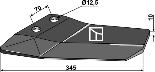 Ersatzflügel - links, für Amazone, BBG, Lemken Smaragd - Detail 1