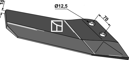 Ersatzflügel - rechts, für Howard, Kongskilde, Amazone, BBG, Lemken Smaragd - Detail 1