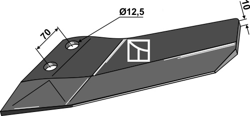 Ersatzflügel - links, für Howard, Kongskilde, Amazone, BBG, Lemken Smaragd - Detail 1