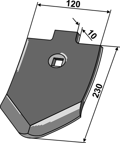 Scharspitze 10 mm, für Howard, Kongskilde, Amazone, BBG, Lemken Smaragd, Lemken Topas - Detail 1