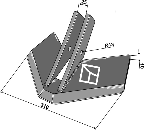 Flügelschar, für Köckerling Topmix - Detail 1