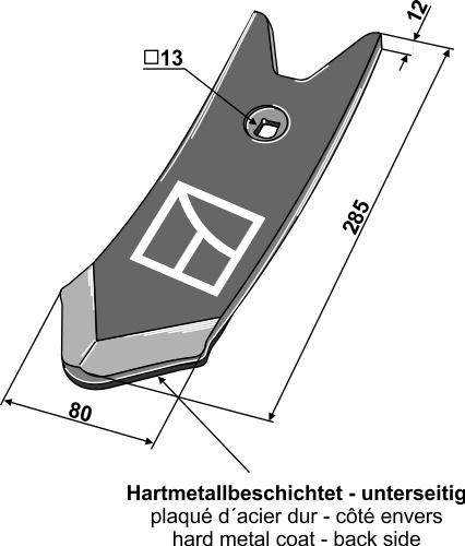 Scharspitze, für Köckerling Topmix - Detail 1