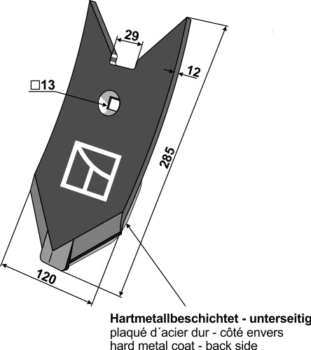 Scharspitze, für Lemken Karat, Lemken Kristall - Detail 1